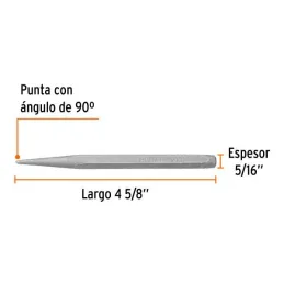  Centro Punto 5/16" L4-5/8 Punzones para Barrenar, Truper 12219 2.542373 Punzón 5/16" para Barrenar, Largo 4-5/8", Truper 12219
