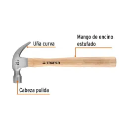 Martillos 16oz Cabeza Americana C31mm Ucurva MMadera13" Truper 16753 18.644068 Martillos 16oz Cabeza Americana C31mm Ucurva MMa