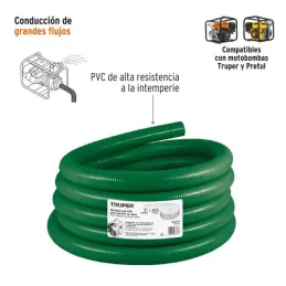  Rollos Mangueras Rigida 4" x30m succion para motobomba Truper 101041 2008.474576 Rollos Mangueras Rigida 4" x30m succion para m