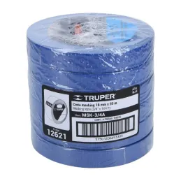 Cintas Masking Tape Azul 3/4" x50m para pintor Truper 12621 5 Cintas Masking Tape Azul 3/4" x50m para pintor Truper 12621

Adhe