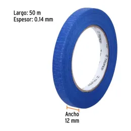  Cintas Masking Tape Azul 1/2" x50m para pintor Truper 12620 3.220339 Cintas Masking Tape Azul 1/2" x50m para pintor Truper 1262