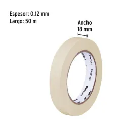  Cintas Masking Tape 18mm x50m Pretul 20669 2.627119 Cintas Masking Tape 18mm x50m Pretul 20669

Adhesivo de caucho natural
Uso 