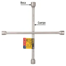  Llaves de Rueda 16" en Cruz 17mm 3/4 13/16 7/8 Galvanizadas Pretul 28889 22.033898 Llaves de Rueda 16" en Cruz 17mm 3/4 13/16 7