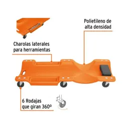  Camas Plasticas para Mecanico 40" Ergonomico Rodajes360, Truper 100904 141.525424 Cama de Plástico 40" para Mecánico, Truper 10