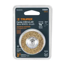  Cardas Circulares 2" Grueso Z1/4" Truper 11569 3.559322 Cardas Circulares 2" Grueso Z1/4" Truper 11569

Fabricada en acero lato