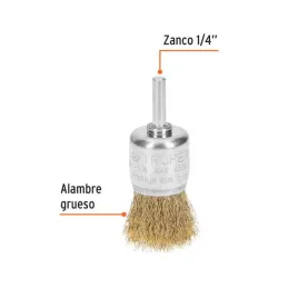  Cardas Copa 1 1/8" Grueso Z1/4" Truper 11596 5.423729 Cardas Copa 1 1/8" Grueso Z1/4" Truper 11596

Fabricada en acero latonado