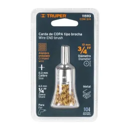  Cardas Copa 3/4" Grueso Z1/4" Truper 11593 3.559322 Cardas Copa 3/4" Grueso Z1/4" Truper 11593

Fabricada en acero latonado (an