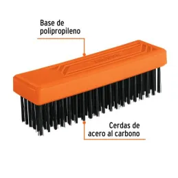  Cepillo con Cerdas de Acero al Carbono 114 Pinceles, Calibre 0.35mm, L 17cm A 4.9cm, CEA-36 11556 Truper 6.610169 Cepillo con C