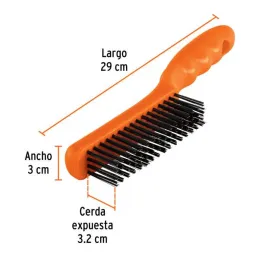  Cepillo con Cerdas de Acero al Carbono 64 Pinceles, Calibre 0.35mm, L 26.5cm A 3.2cm, CEA-54 11559 Truper 5.169492 Cepillo de A