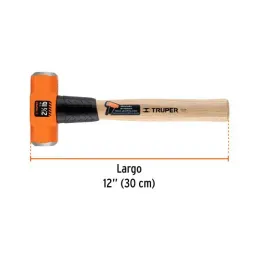  Comba Octagonal Cabeza 2 lb x12" Maquinada Termoplastico Truper 16506 17.79661 Comba Octagonal Cabeza 2 lb x12" Maquinada Termo