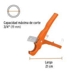  Cortador de tubo de Plastico 3/4" Resorte, Truper 12857 13.559322 Cortador de Tubo de Plastico Capacidad de Corte 3/4", Truper 
