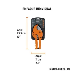  Cortador de Tubo PVC Profesional Corte 1 5/8", Cuerpo de Aluminio, cuchilla de Acero Inoxidable, COT-PVC 12860 Truper 17.79661 