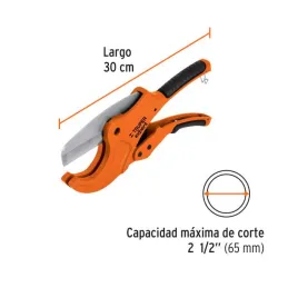  Cortador de Tubo PVC Profesional Corte 2 1/2", Cuerpo de Aluminio, cuchilla de Acero Inoxidable, COT-PVC-X 12867 Truper 53.3898