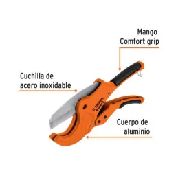  Cortador de Tubo PVC Profesional Corte 2 1/2", Cuerpo de Aluminio, cuchilla de Acero Inoxidable, COT-PVC-X 12867 Truper 53.3898