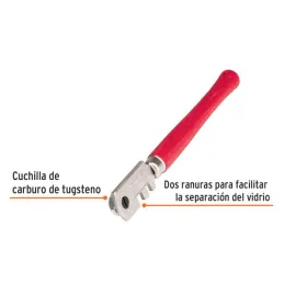  Cortador de Vidrio, Cabeza de 6 Cuchillas 0.45mm, dos ranuras de corte, CV-5X 12954 Truper 11.694915 Cortador de Vidrio 5" con 