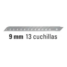  Cuchillas de repuesto 9mm 10u SK4 Navaja cutters 16971 16968 22403 Truper 16962 2.118644 Repuesto de Cuchillas para Cutter 9mm 