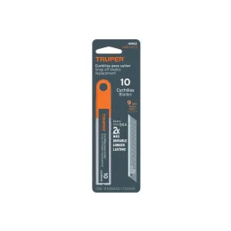  Cuchillas de repuesto 9mm 10u SK4 Navaja cutters 16971 16968 22403 Truper 16962 2.118644 Repuesto de Cuchillas para Cutter 9mm 