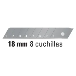  Cuchillas de repuesto 18mm 50u SK4 Navaja cutters 16976 16977 16974 22396 22405 Truper 100101 11.694915 Repuesto de Cuchillas p