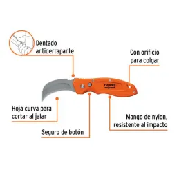  Cuchillo abatible para Linoleo 7" Alfombras, Truper 12725 19.491525 Cuchillo Abatible para Linoleo 7" con Mango de Nylon, Trupe