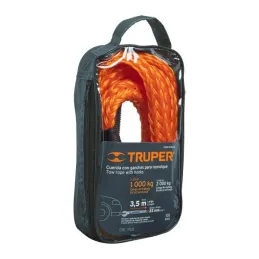  Cuerda Soga para Remolque 3.5m x22mm con Gancho 1000kg, Truper CREM-5/8X45 18345 21.186441 Cuerda Soga para Remolque con Gancho