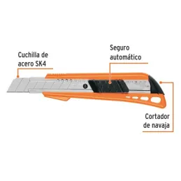  Cutter 6" 18mm con alma Metalica 3NavajasSK4, Truper CUT-6 16974 4.491525 Cutter 6" (18mm) Reforzado de Plastico con Alma Metal