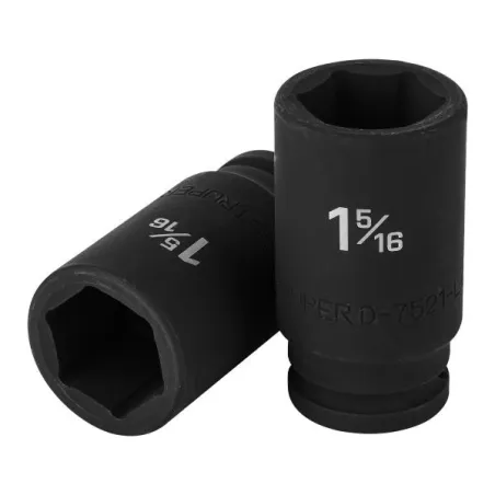  Dados 1-5/16" E3/4 Impacto Tubulares Hexagonales CrMolibdeno, Truper 12439 51.694915 Dados Largo Impacto 1-5/16" Hexagonales En