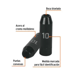  Dados 10mm E1/2 Impacto Tubulares Hexagonales CrMolibdeno, Truper 12422 10.762712 Dados Largo Impacto 10mm Hexagonales Encastre