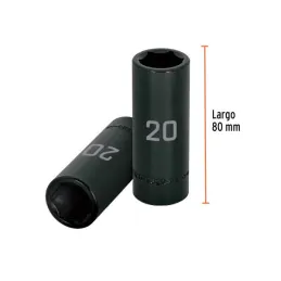  Dados 20mm E1/2 Impacto Tubulares Hexagonales CrMolibdeno, Truper 12432 13.559322 Dados Largo Impacto 20mm Hexagonales Encastre