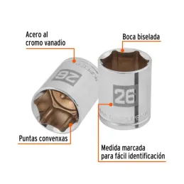  Dados 26mm E1/2 Hexagonales CrVanadio, Truper 101006 7.288136 Dados 26mm E1/2 Hexagonales CrVanadio, Truper 101006

Fabricado e