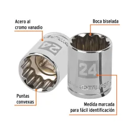  Dados 24mm E1/2 Poligonales CrVanadio, Truper 13538 6.101695 Dados 24mm E1/2 Poligonales CrVanadio, Truper 13538

Fabricado en 
