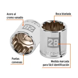  Dados 28mm E1/2 Poligonales CrVanadio, Truper 13542 9.067797 Dados 28mm E1/2 Poligonales CrVanadio, Truper 13542

Fabricado en 