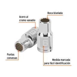  Dados 6mm E1/4 Poligonales CrVanadio, Truper 100978 2.79661 Dados 6mm E1/4 Poligonales CrVanadio, Truper 100978

Fabricado en a