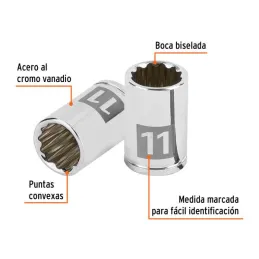  Dados 11mm E1/4 Poligonales CrVanadio, Truper 100984 2.966102 Dados 11mm E1/4 Poligonales CrVanadio, Truper 100984

Fabricado e