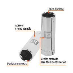  Dados 19mm E1/2 Tubulares Hexagonales CrVanadio, Truper 13359 7.79661 Dados 19mm E1/2 Tubulares Hexagonales CrVanadio, Truper 1