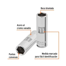  Dados 11mm E1/4 Tubulares Hexagonales CrVanadio, Truper 13205 3.728814 Dados 11mm E1/4 Tubulares Hexagonales CrVanadio, Truper 