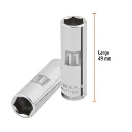  Dados 11mm E1/4 Tubulares Hexagonales CrVanadio, Truper 13205 3.728814 Dados 11mm E1/4 Tubulares Hexagonales CrVanadio, Truper 