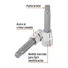  Dados Punta Bristol M14 E1/2 Plarga CrVanadio Truper 101303 13.559322 Dados Punta Bristol M14 E1/2 Plarga CrVanadio Truper 1013