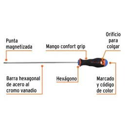  Desarmador Estrella BHex 1/8" x8" ComfortGrip Truper 100835 3.220339 Desarmador Estrella BHex 1/8" x8" ComfortGrip Truper 10083