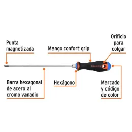  Desarmador Estrella 3/16" x8" N1 ComfortGrip Truper 14070 5.084746 Desarmador Estrella 3/16" x8" N1 ComfortGrip Truper 14070

B