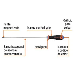  Desarmador Estrella BHex 1/4" x12" ComfortGrip Truper 100838 6.525424 Desarmador Estrella BHex 1/4" x12" ComfortGrip Truper 100