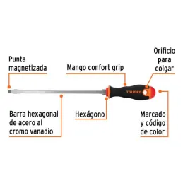  Desarmador Plano Bhex 5/16" x10" ComfortGrip Truper 18546 7.966102 Desarmador Plano Bhex 5/16" x10" ComfortGrip Truper 18546

B