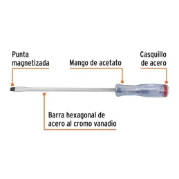  Desarmador Plano de Golpe 3/8" x10" Bhex Macetato Truper 100813 19.491525 Desarmador Plano de Golpe 3/8" x10" Bhex Macetato Tru