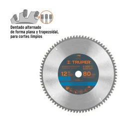  Discos sierras 12" 80Dientes C1", para aluminio, Truper 12685 72.881356 Discos sierras 12" 80Dientes C1", para aluminio, Truper