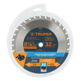  Discos Sierras 8-1/4" 32Dientes C5/8" para madera, Truper 12682 24.576271 Discos Sierras 8-1/4" 32Dientes C5/8" para madera, Tr