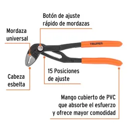  Alicates Pico Loro 7" Europeo Acarbono MangoPVC Truper 102482 22.033898 Alicates Pico Loro 7" Europeo Acarbono MangoPVC Truper 