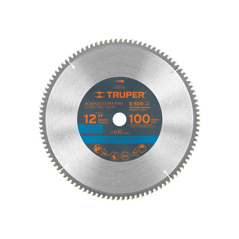  Discos sierras 12" 100Dientes C1", para aluminio, Truper 12686 88.983051 Discos sierras 12" 100Dientes C1", para aluminio, Trup
