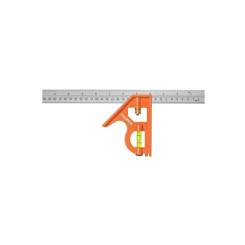  Escuadra de Combinacion 12", Acero Inoxidable, Para Angulos de 45 y 90 Grados, ECT-12 14380 Truper 22.881356 Escuadra de Combin