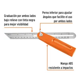  Escuadra Falsa, Mango de ABS 8", Regla en Acero Inoxidable, EFT-8 14382 Truper 11.355932 Escuadra Falsa, Mango de ABS 8", Regla