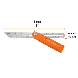  Escuadra Falsa, Mango de ABS 8", Regla en Acero Inoxidable, EFT-8 14382 Truper 11.355932 Escuadra Falsa, Mango de ABS 8", Regla