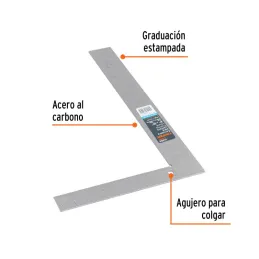  Escuadra para Albañil 8" X 12", Graduacion Estampada en Acero, Cantos rectificados, E-8X12 14386 Truper 9.067797 Escuadra para 